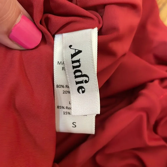 Andie Mandalay One Piece Swimsuit Crimson Red size S NWT - Picture 6 of 8